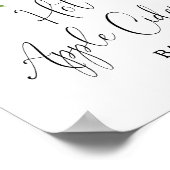 ホットアップルサイダーバー冬季常緑樹 ポスター (角)