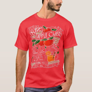 ホットアップルサイダーレシピおもしろい秋秋フェスティバル Tシャツ
