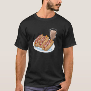 ホットウィおもしろいーナーコーヒーミルクロードアイランドラバーギ Tシャツ