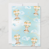 ホットエお洒落アバルーンテディベアボーイ誕生日 招待状 (裏面)