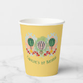 ホットエお洒落アバルーン誕生日 紙コップ (裏面)