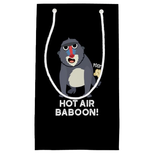 ホットエアバブーンおもしろいファリングモンキープンダーク スモールペーパーバッグ (正面)