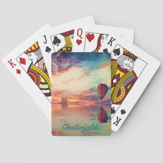 ホットエアバルーンあなたの名前のクラシックトランプ トランプ (裏面)