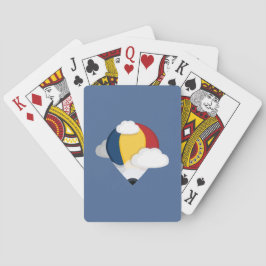 ホットエアバルーンおよび鉛筆クラシックトランプ トランプ