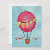 ホットエアバルーンさよならボンボヤージパーティー招待状 招待状 (正面)
