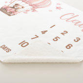 ホットエアバルーンにピンクベアベビーマイルストーン シェルパブランケット (3/4)