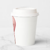 ホットエアバルーンに可愛いピンクのテディベア 紙コップ (左)