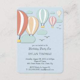 ホットエアバルーンのペーパーカットスタイル 招待状