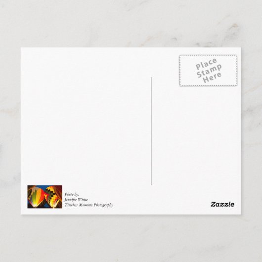 ホットエアバルーンの輝き ポストカード (裏面)