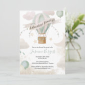 ホットエアバルーンアドベンチャーベビーシャワー招待状 招待状 (スタンド正面)