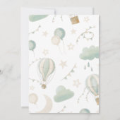 ホットエアバルーンアドベンチャーベビーシャワー招待状 招待状 (裏面)
