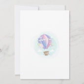 ホットエアバルーンガールベビーシャワー招待状 招待状 (裏面)