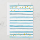 ホットエアバルーングリッタースター誕生日フォーボーイズ 招待状 (裏面)