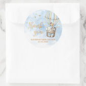 ホットエアバルーンサファリベイビーシャワーありがとう ラウンドシール (バッグ)