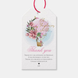 ホットエアバルーンサンキュー誕生日 ギフトタグ