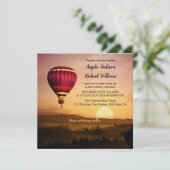 ホットエアバルーンサンセット結婚式招待状 招待状 (スタンド正面)