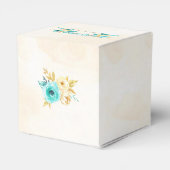 ホットエアバルーンターコイズ金ゴールドイエローローズ フェイバーボックス (裏面サイド)