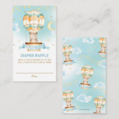 ホットエアバルーンテディベアボーイオムツラッフル エンクロージャーカード (正面/裏面)