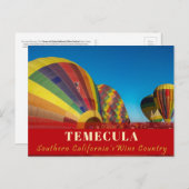 ホットエアバルーンテンキュラポストカードワインカントリー ポストカード (正面/裏面)