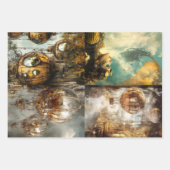 ホットエアバルーンデザイン&スチームパンク ラッピングペーパーシート (正面2)