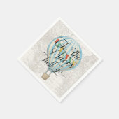 ホットエアバルーンナプキンベビーシャワーボーイ スタンダードカクテルナプキン (角)