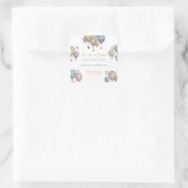 ホットエアバルーンパステルボーイトラベル赤ちゃんシャワー スクエアシール (バッグ)