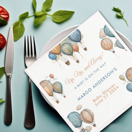 ホットエアバルーンパステルボーイトラベル赤ちゃんシャワー スタンダードカクテルナプキン