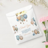 ホットエアバルーンパステルボーイトラベル赤ちゃんシャワー フェイバーバッグ (封をした状態)