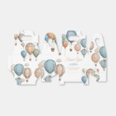 ホットエアバルーンパステルボーイトラベル赤ちゃんシャワー フェイバーボックス (折り畳みなし)