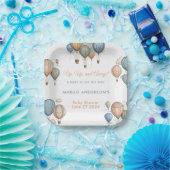 ホットエアバルーンパステルボーイトラベル赤ちゃんシャワー ペーパープレート (パーティー)