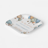 ホットエアバルーンパステルボーイトラベル赤ちゃんシャワー ペーパープレート (傾斜あり)