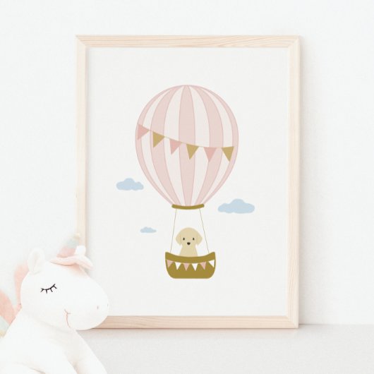 ホットエアバルーンパピー子供部屋&キッズルームポスター ポスター