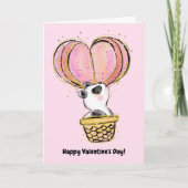 ホットエアバルーンパンダハッピーバレンタインデー カード (正面)