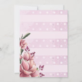 ホットエアバルーンピンクフローラ誕生日 招待状 (裏面)