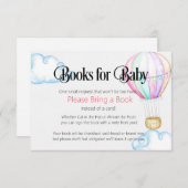 ホットエアバルーンピンクブックベビーカード エンクロージャーカード (正面/裏面)