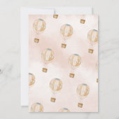 ホットエアバルーンピンクボホベイビーシャワー 招待状 (裏面)