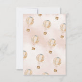 ホットエアバルーンピンクボホ1st誕生日 招待状 (裏面)