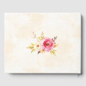 ホットエアバルーンピンク金ゴールドイエローローズ ゲストブック (裏面)