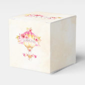 ホットエアバルーンピンク金ゴールドイエローローズ フェイバーボックス (正面サイド)