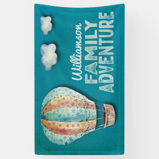 ホットエアバルーンファミリーアドベンチャー懇親会 横断幕 (縦)