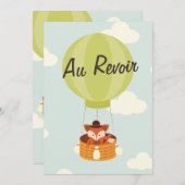 ホットエアバルーンフェアワールボンボヤージェパーティー招待状 招待状 (正面/裏面)