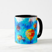 ホットエアバルーンフェスティバルスポーツマンウーマンファミリー マグカップ (正面右)