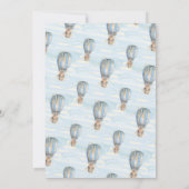 ホットエアバルーンブルーボホ1st誕生日招待状 招待状 (裏面)