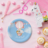 ホットエアバルーンベビーガールシャワー紙プレート ペーパープレート (パーティー)