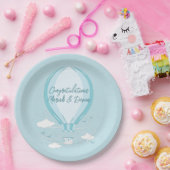 ホットエアバルーンベビーシャワーブルー紙プレート ペーパープレート (パーティー)