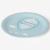 ホットエアバルーンベビーシャワーブルー紙プレート ペーパープレート (アングル)