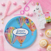 ホットエアバルーンボーイズ誕生日パーティープレート ペーパープレート (パーティー)