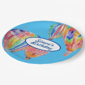 ホットエアバルーンボーイズ誕生日パーティープレート ペーパープレート (アングル)