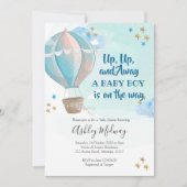 ホットエアバルーンボーイベビーシャワー招待状 招待状 (正面)