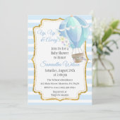 ホットエアバルーンボーイベビーシャワー招待状 招待状 (スタンド正面)